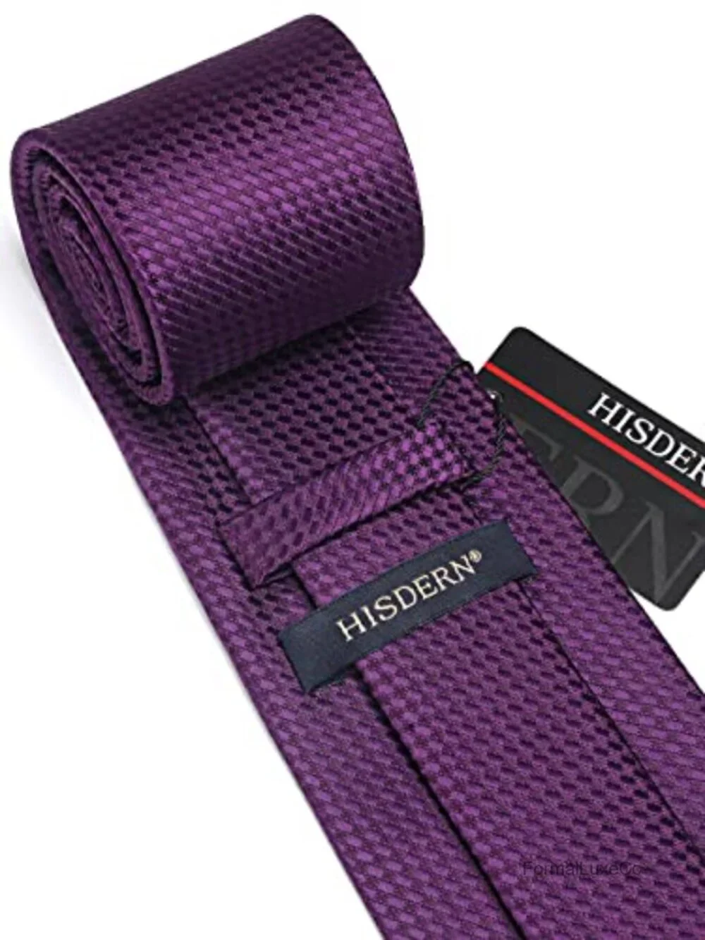 Men's Striped Tie & Pocket Square Set Silk Blend Formal Wedding Accessory